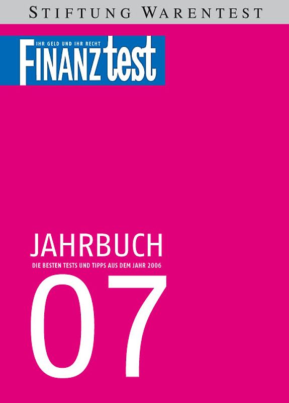FINANZtest Jahrbuch für 2007