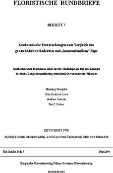 Geobotanische Untersuchungen zum Vergleich von gentechnisch verändertem und „konventionellem“ Raps