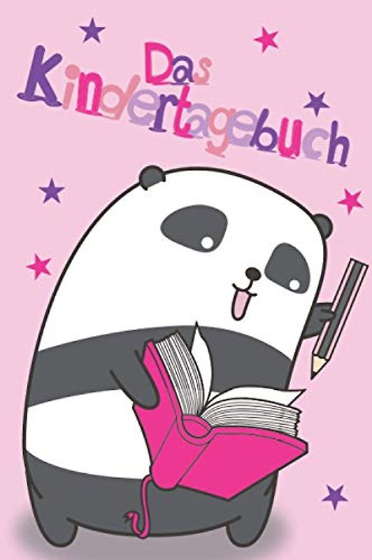 Das Kindertagebuch: Pandabär, für Mädchen, Din A5+, 90 doppelseitige Einträge, Softcover