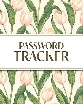 XL Large Print Password Tracker (Pink Tulips)