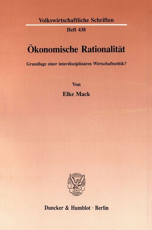 Ökonomische Rationalität.