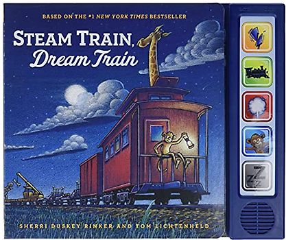 Steam Train Dream Train Sound Book: (Sound Books for Baby, Interactive Books, Train Books for Toddlers, Children's Bedtime Stories, Train Board Books) (Goodnight, Goodnight Construction Site)