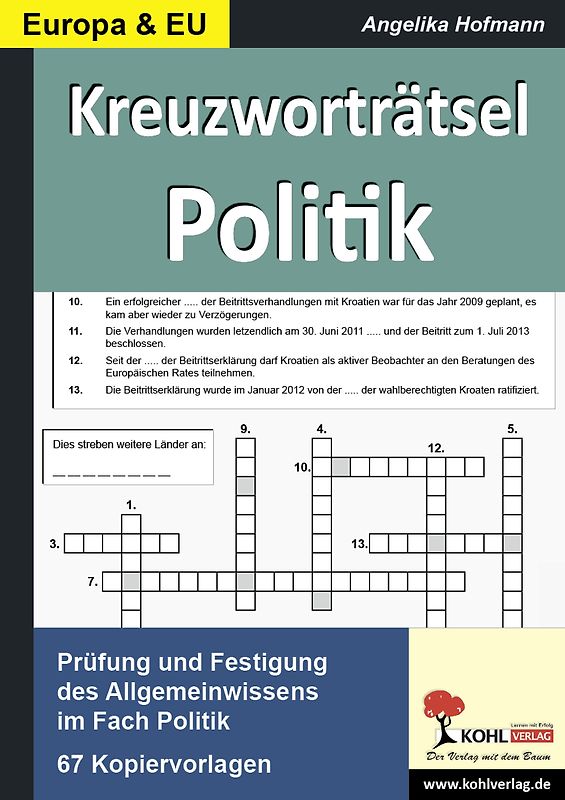 Kreuzworträtsel Politik / Europa und Europäische Union