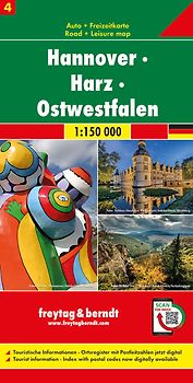 freytag & berndt Straßenkarte Hannover - Harz - Ostwestfalen 1:150.000