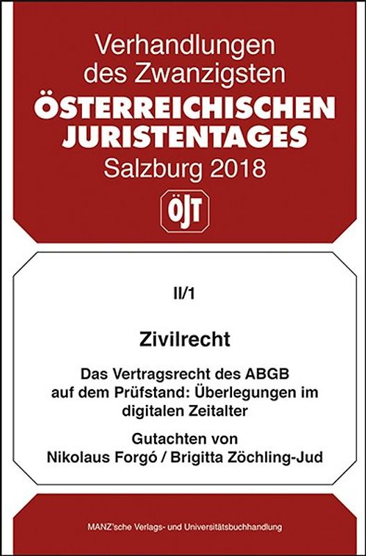 Zivilrecht Das Vertragsrecht des ABGB auf dem Prüfstand