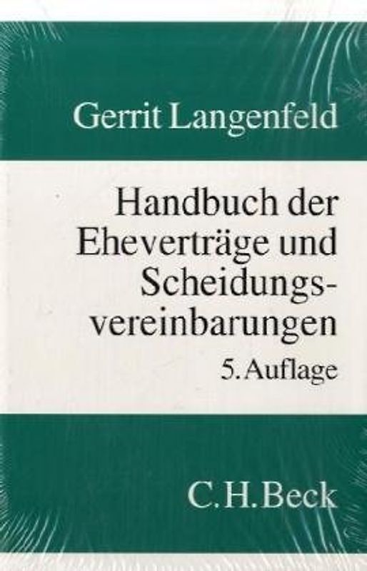 Handbuch der Eheverträge und Scheidungsvereinbarungen