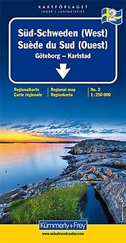 Süd-Schweden (West) Nr. 02 Regionalkarte Schweden 1:250 000