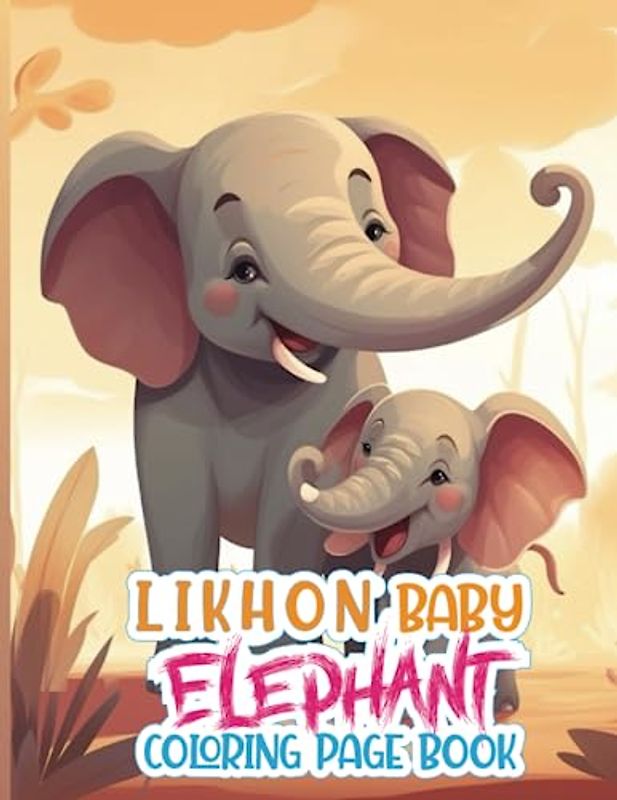 Likhon Baby Elephant Coloring Page Book