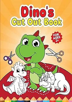 Cutsie Animals - Dino's cut out book: inkleuren en uitknippen boek - leeftijd 2+ - 50 paginas