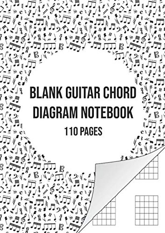 Blank Guitar Chord Diagram Notebook: Blank Chord Book | 110 Pages