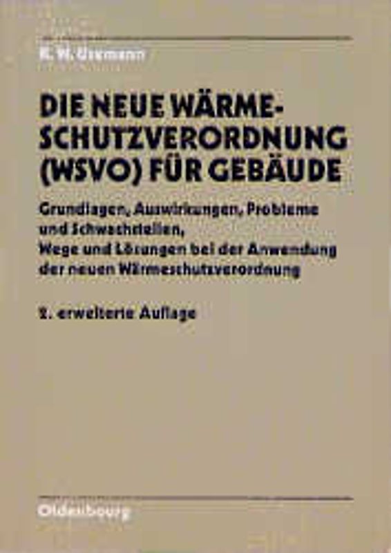 Die neue Wärmeschutzverordnung (WSVO) für Gebäude