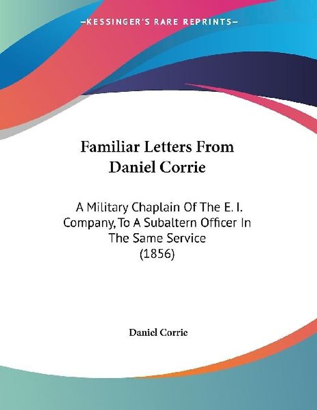 Familiar Letters From Daniel Corrie