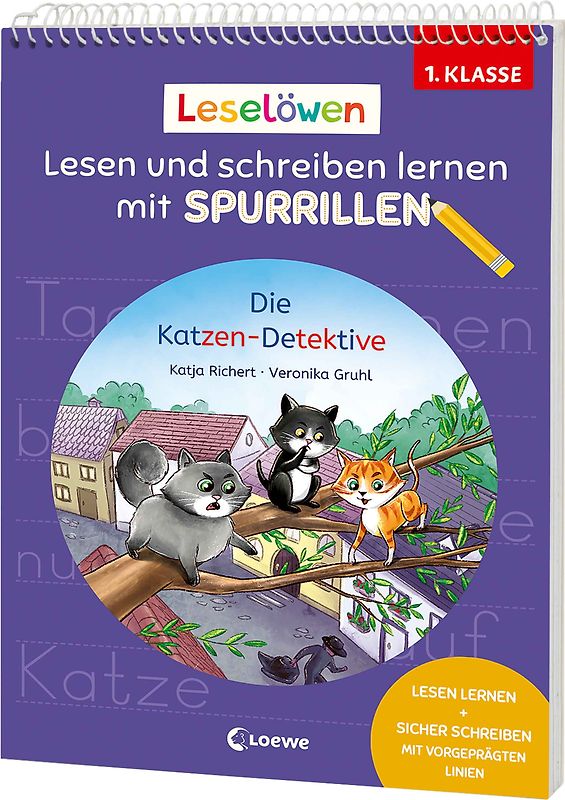 Leselöwen - Lesen und schreiben lernen mit Spurrillen - Die Katzen-Detektive