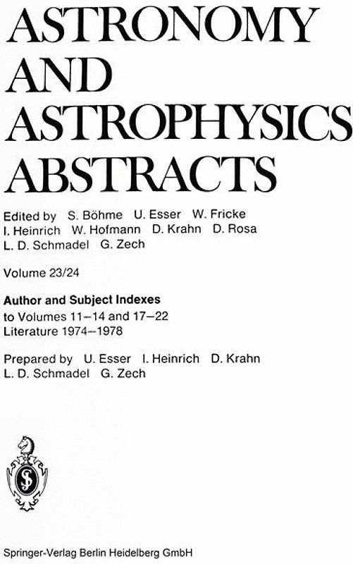 Author and Subject Indexes