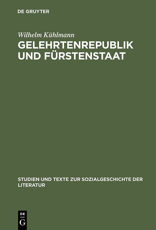 Gelehrtenrepublik und Fürstenstaat