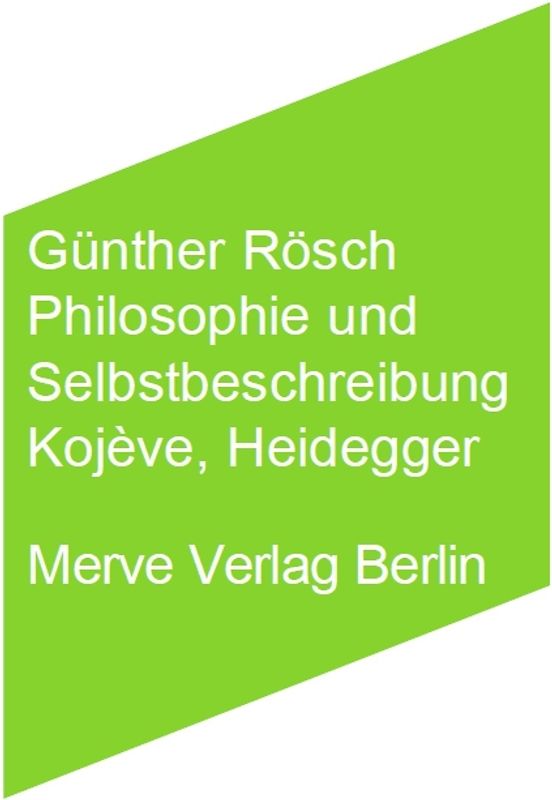 Philosophie und Selbstbeschreibung