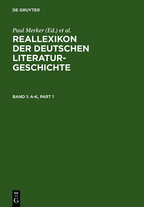Reallexikon der deutschen Literaturgeschichte