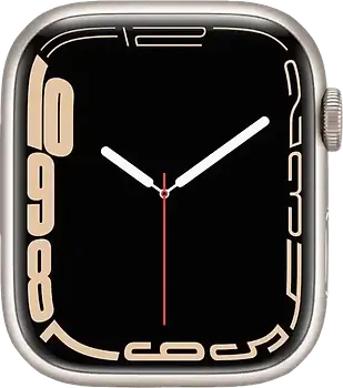 Apple Watch Series 7 45 mm Boîtier aluminium lumière stellaire [Wi-Fi]