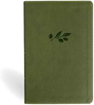NASB Giant Print Reference Bible, Olive Leathertouch