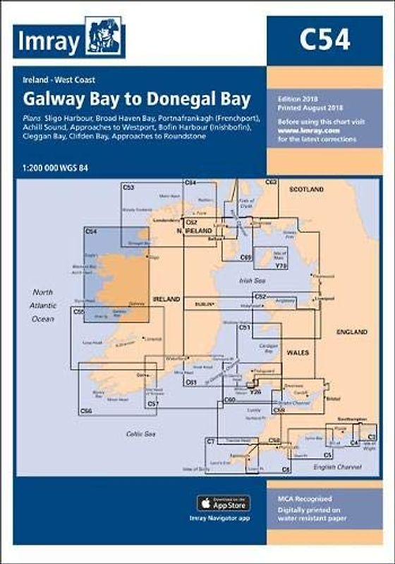 C54 Galway Bay to Donegal Bay, Imray Chart