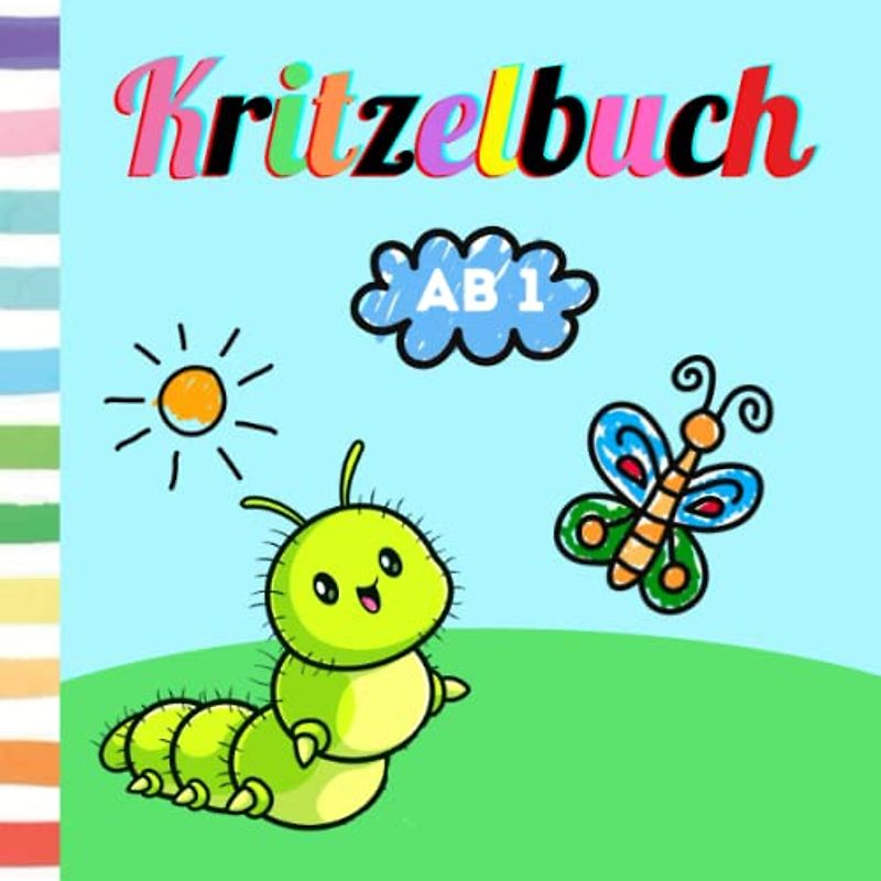 Kritzelbuch ab 1 jahr: Mein erstes Malbuch Mit 50 Ausmalbildern ( Autos, tiere,Früchte,Gemüse.........) Motiven für Jungen und Mädchen.