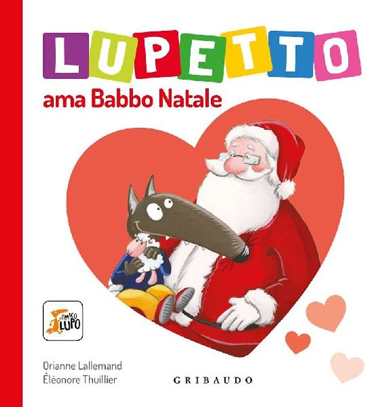 Lupetto ama Babbo Natale. Amico lupo