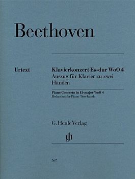 Klavierkonzert Es-dur WoO 4: Auszug für Klavier zu zwei Händen (Direktionsstimme): Besetzung: Klavier zu zwei Händen (G. Henle Urtext-Ausgabe)