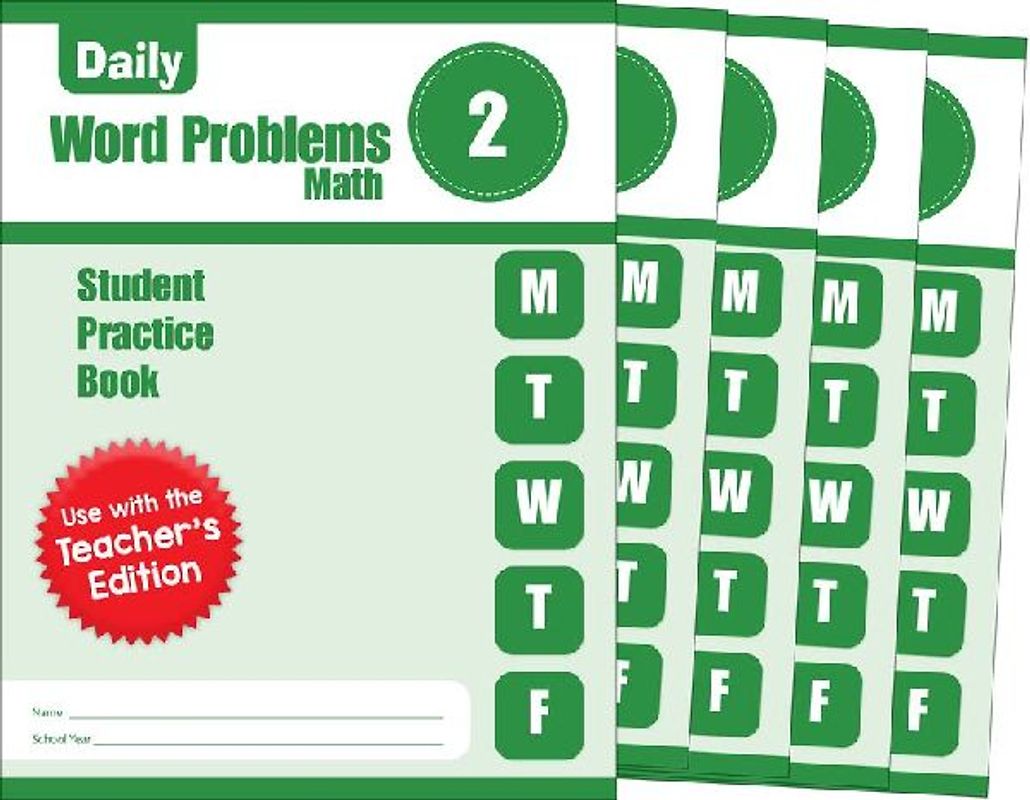 Daily Word Problems Math, Grade 2 Student Workbook (5-Pack)