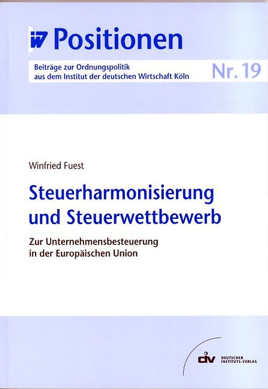 Steuerharmonisierung und Steuerwettbewerb