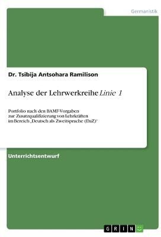 Analyse der Lehrwerkreihe "Linie 1"