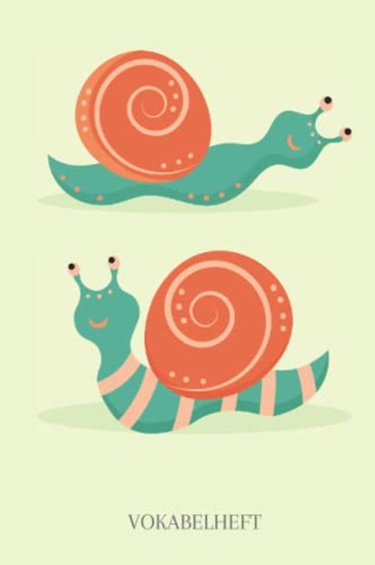 Vokabelheft: Vokabelheft Schnecke, 60 Seiten mit je 2 Spalten, A5