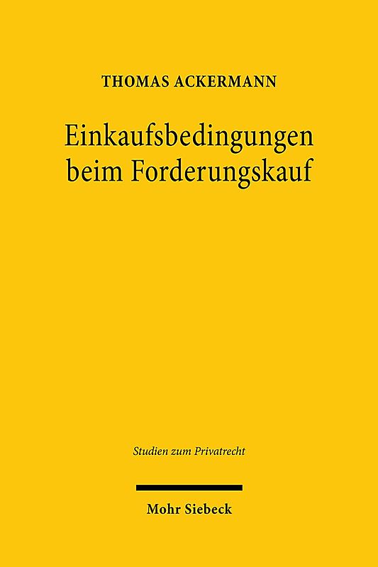 Einkaufsbedingungen beim Forderungskauf