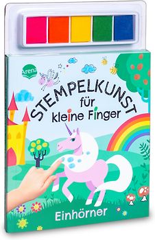 Stempelkunst für kleine Finger. Einhörner
