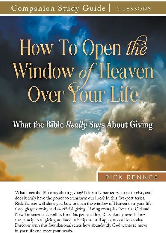 How to Open the Window of Heaven Over Your Life Study Guide
