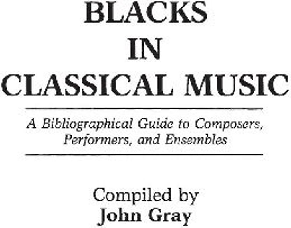 Blacks in Classical Music