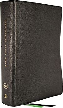 Evangelical Study Bible: Christ-Centered. Faith-Building. Mission-Focused. (Nkjv, Black Genuine Leather, Red Letter, Large Comfort Print)