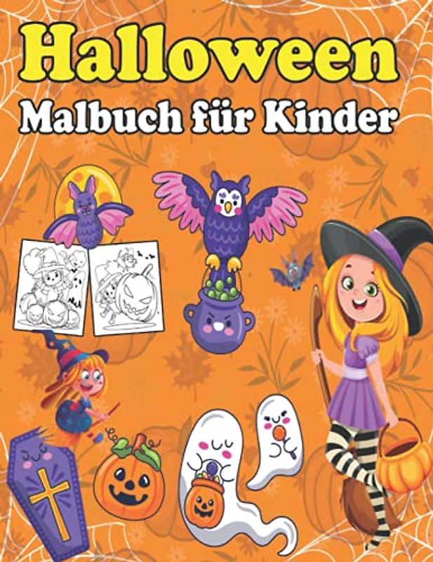 Halloween Malbuch für Kinder: Halloween-Motive Zum Ausmalen Für Kleinkinder Von 4 Bis 8 Jahren | Ausmalbuch Für Mädchen Und Jungen | Frohes Halloween ... Geister Und Vielen Mehr | Labyrinth-Spiel