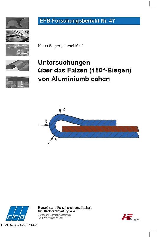 Untersuchungen über das Falzen (180°-Biegen) von Aluminiumblechen