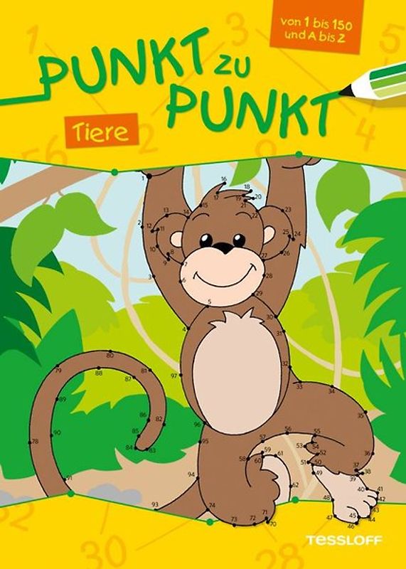 Punkt zu Punkt 1 bis 150 und A bis Z. Tiere