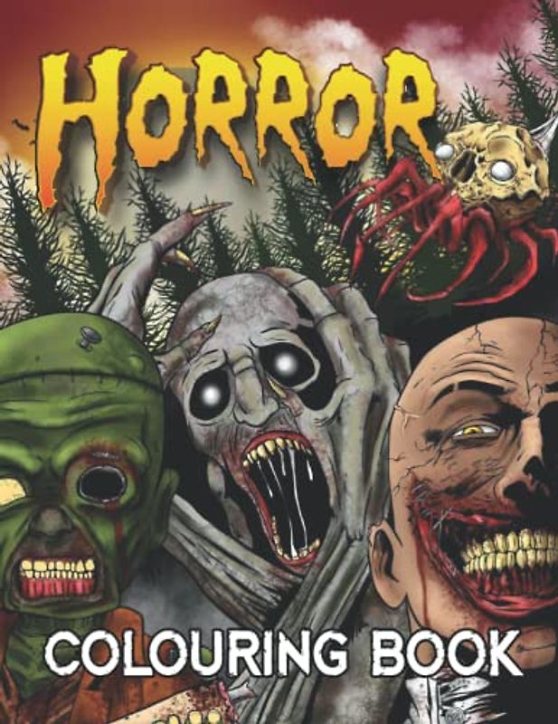 Horror Colouring Book: Scary Colouring Book with Monsters and Nightmares - Halloween Colouring Book for Adults