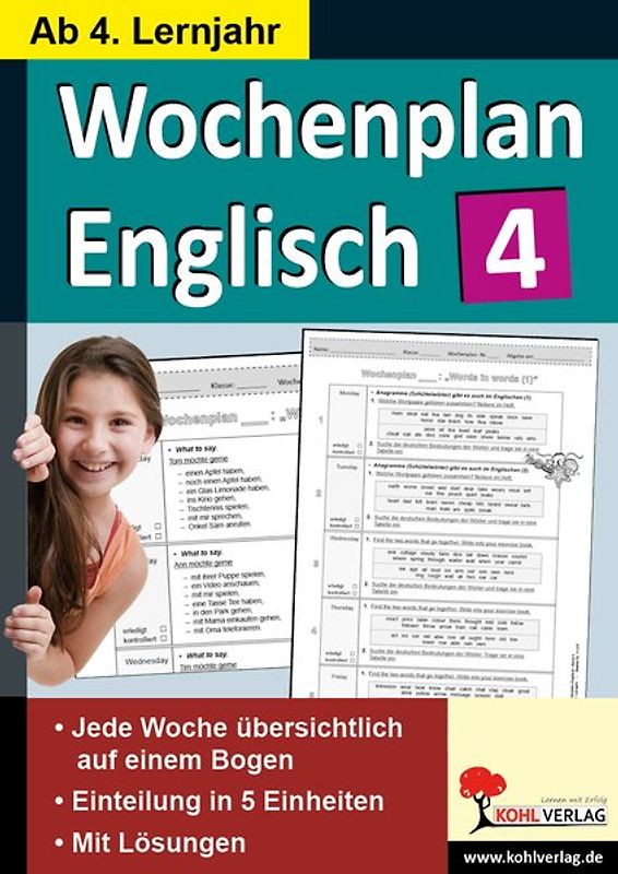 Wochenplan Englisch 4