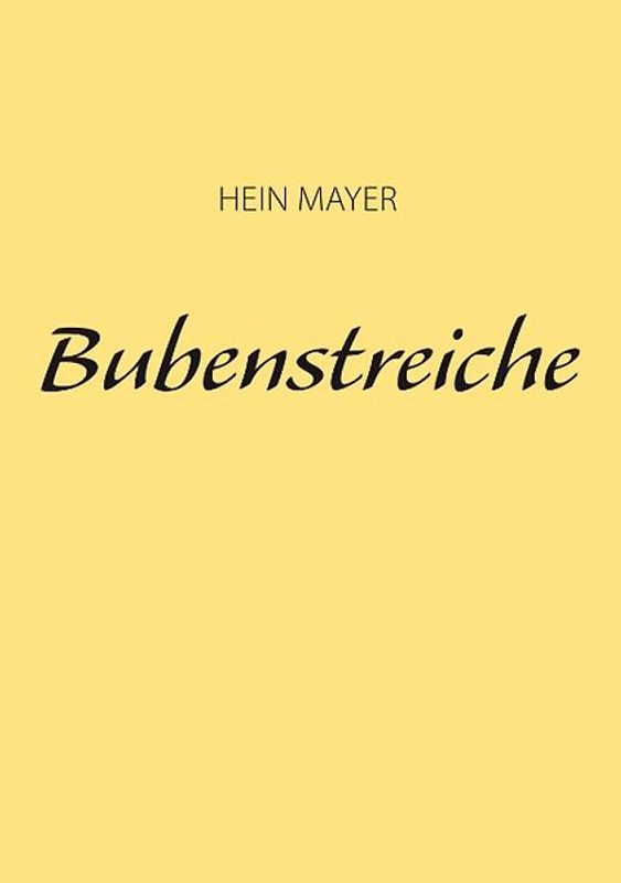 Bubenstreiche
