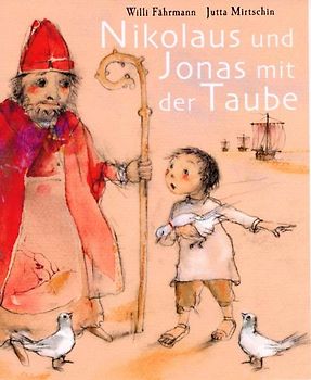 Nikolaus und Jonas mit der Taube