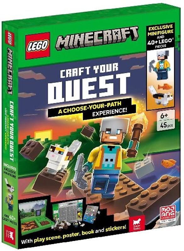 LEGO®  Minecraft®: Craft Your Quest Activity Box (with exclusive minifigure, play scene, stickers, poster and over 40 LEGO pieces)
