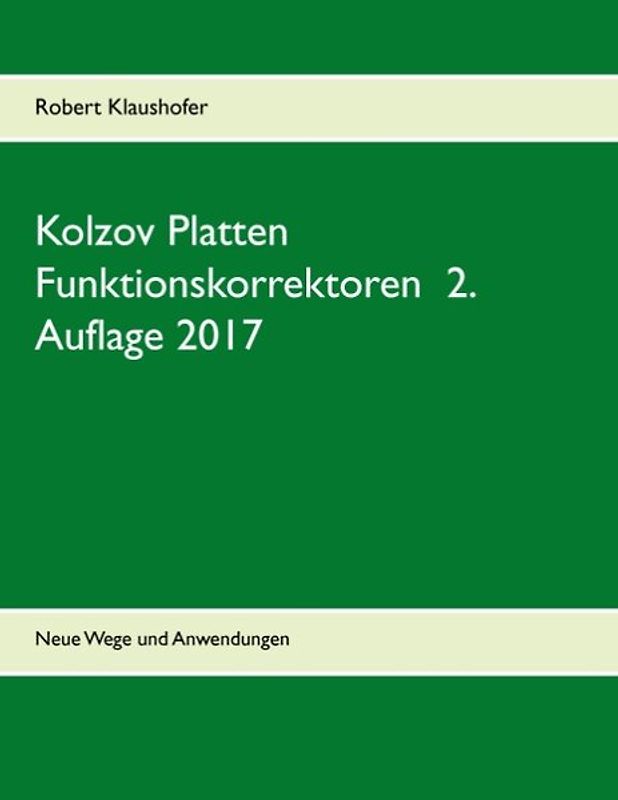 Kolzov Platten die Funktionskorrektoren