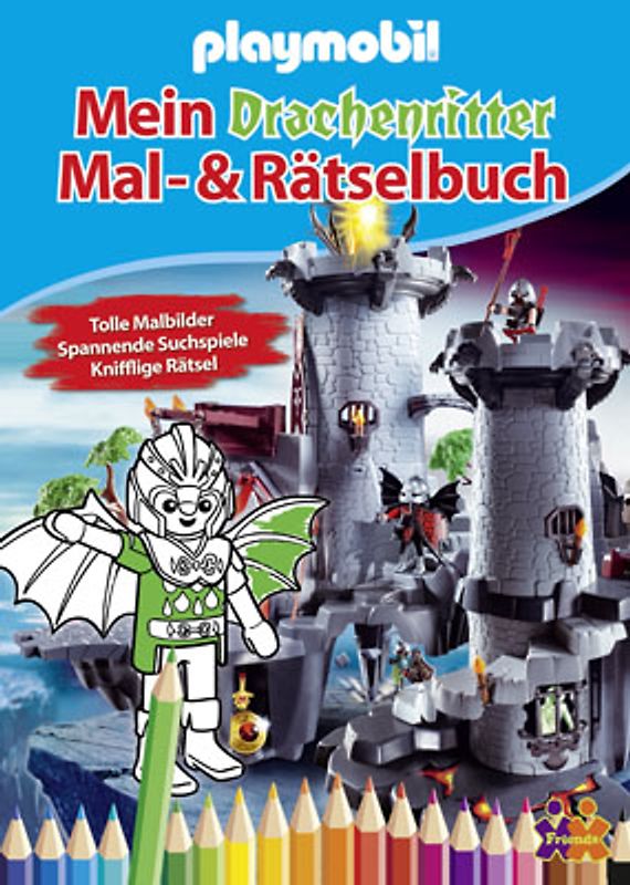 Playmobil. Mein Drachenritter-Mal-und-Rätselbuch