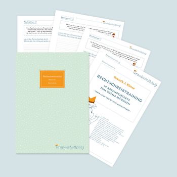 Rechtschreibtraining für die 1. Klasse: 14 Abschreibtexte zum Thema “Märchen”