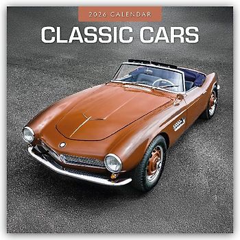 Classic Cars 2026 Square Wall Calendar