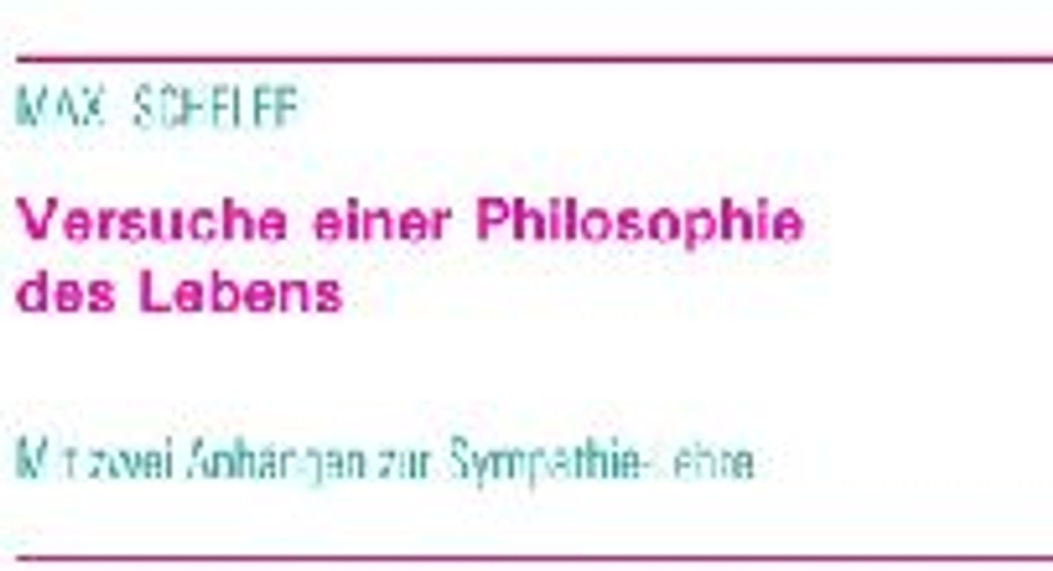 Versuche einer Philosophie des Lebens