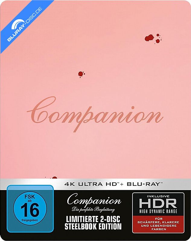 Companion (4K Ultra HD + Blu-ray, Limited Steelbook Edition) Blu-ray Disc